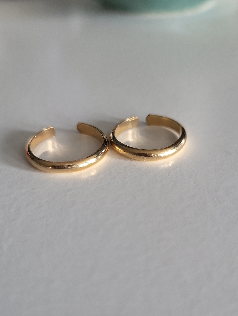 Yellow Gold Filled Adjustable Rings - Set Of 2